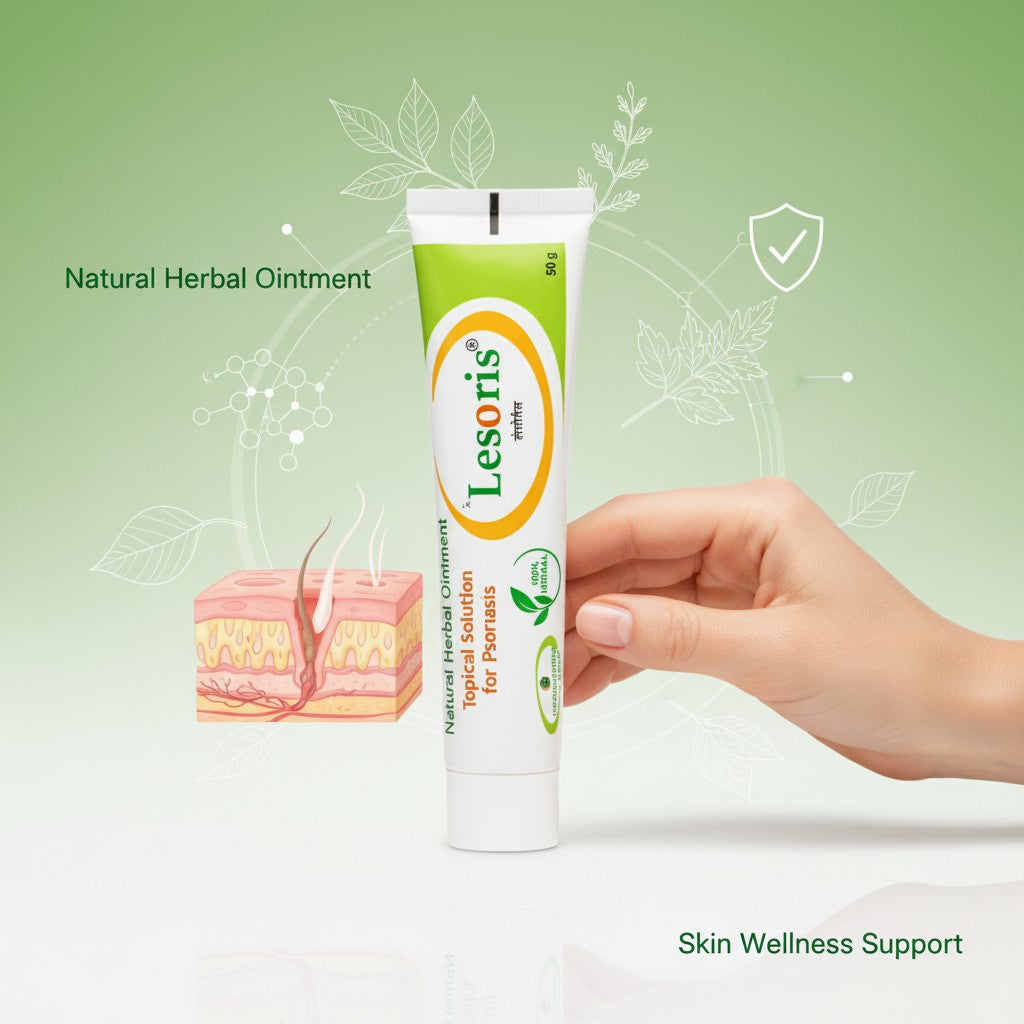 Lesoris® Herbal Ointment for Psoriasis Care | Natural Topical Skin Support | 50g
