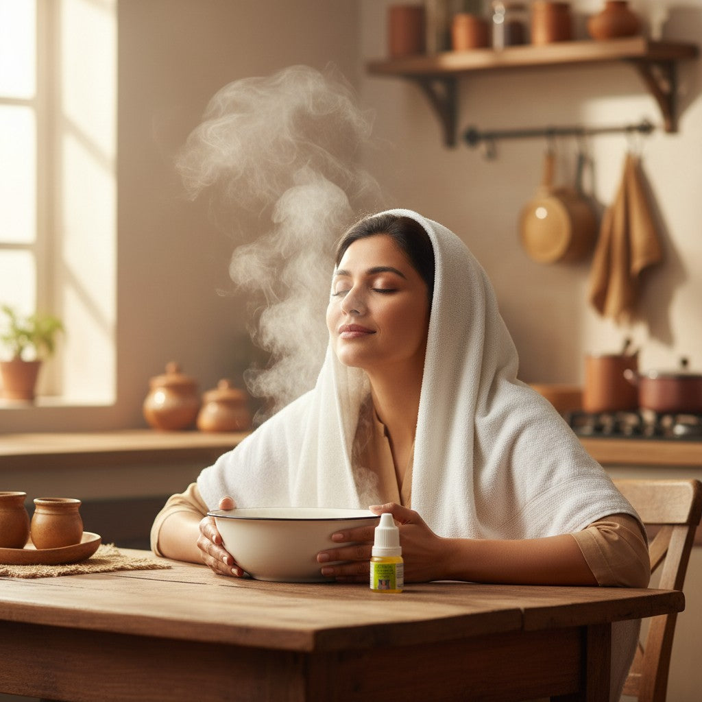 Steam Mantra - Natural Steam Inhalation for Cold & Cough Relief