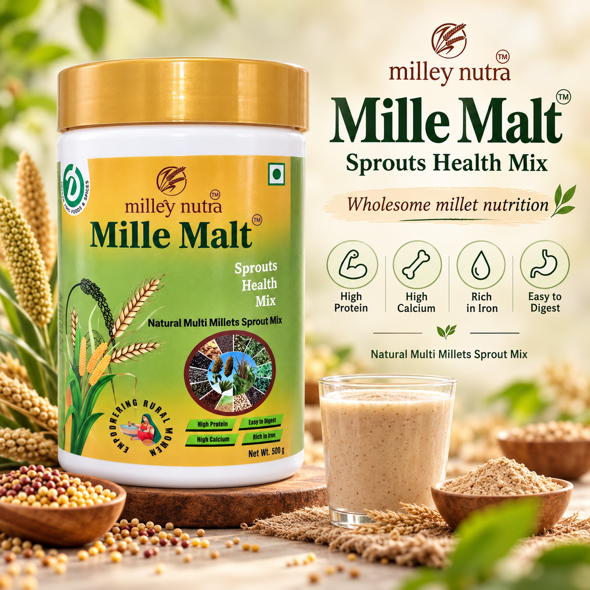 Mille Malt 500 gm