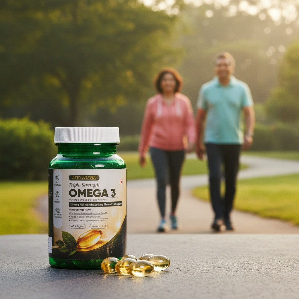 Lee’s Nutra Omega-3 | EPA DHA Heart Health Support |  60 softgel capsules